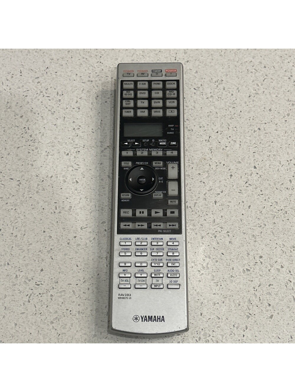OEM For Yamaha RAV383 RAV389 WN984300 WN98370 Remote Control AV Receiver